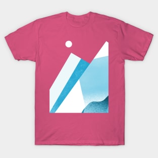 Blue and white peaks T-Shirt